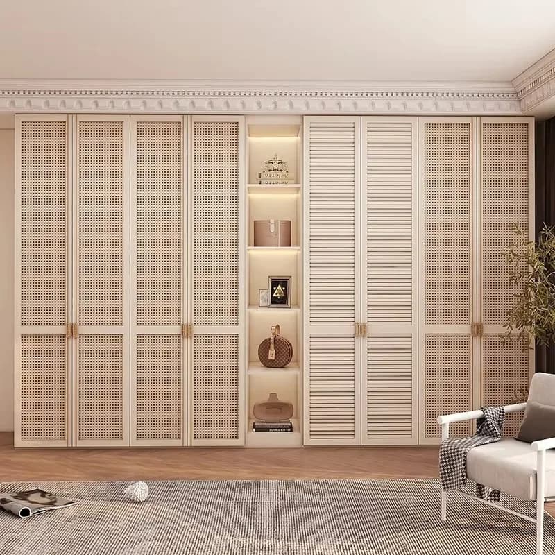 Luxury Modern Nordic Wardrobes Hanging Clothes Organizer Clothes Closet Bedroom Cupboard Wooden Ropero De Madera Furniture Home