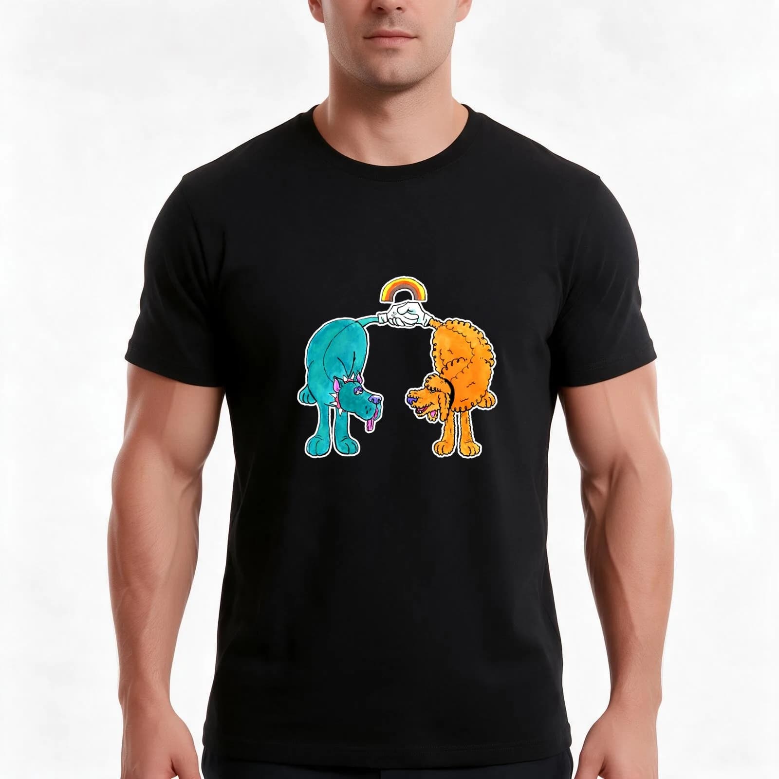 friend BIG T-Shirt, Summer Casual Cotton Tee, Oversized Streetwear Tops, Vintage Graphic Print, Loose Fit Short Sleeve