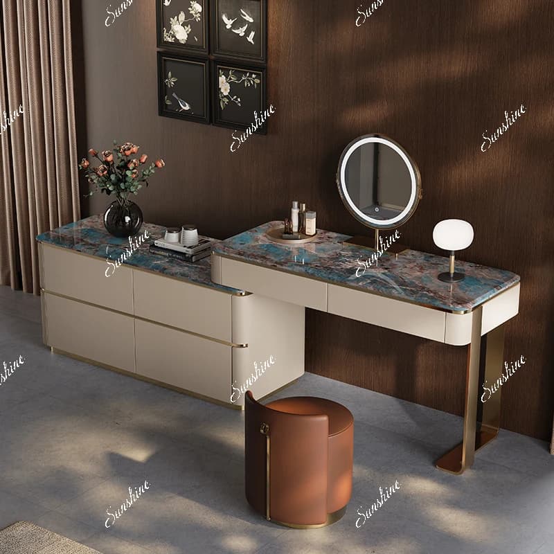 Minimalist light luxury dresser chest integrated, combination bedroom high-end marble