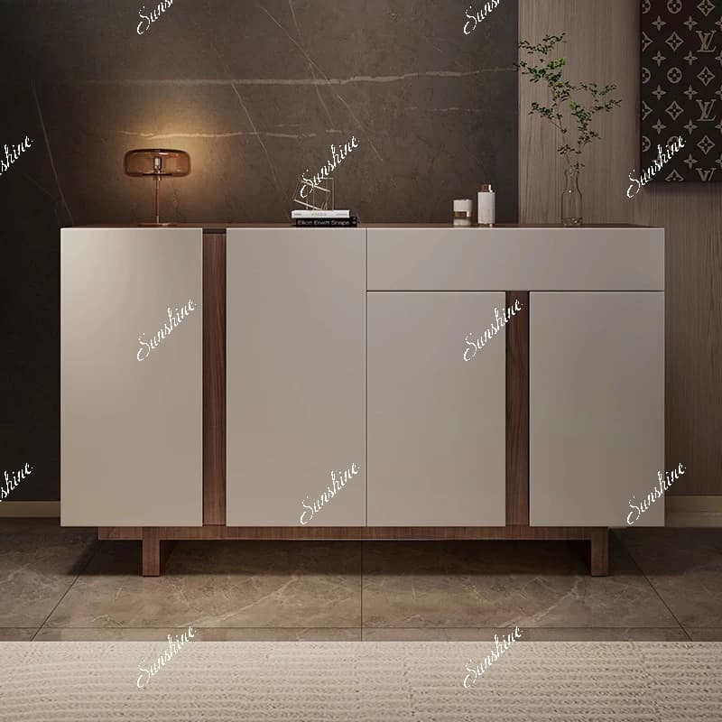 Modern simple storage cabinet with bucket into the home restaurant cabinet