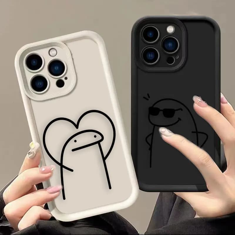 Artistic Lines Cartoon Man Phone Case For IPHONE APPLE 17 AIR 16 16E 11 12 13 MINI 14 15 8 7 XR Plus Pro Max Silicone Cover Case