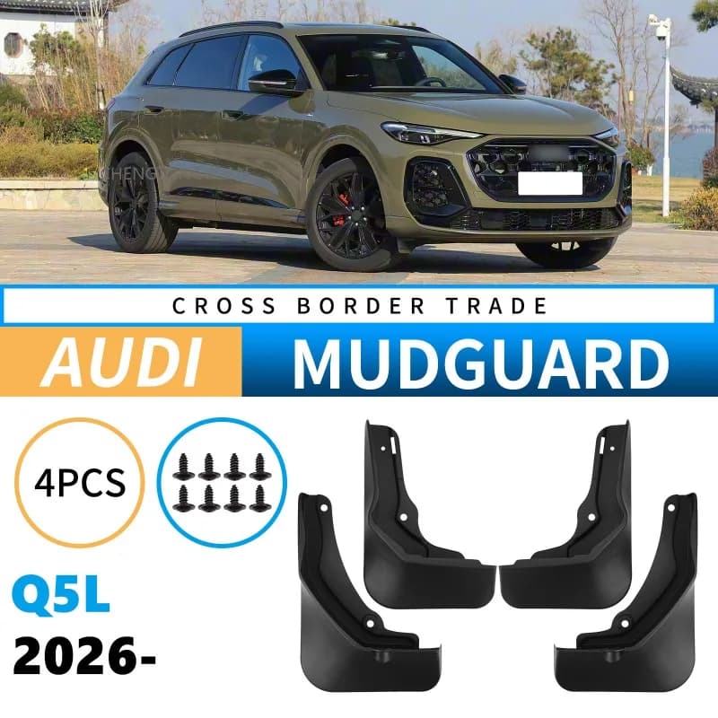 New Mudguards For AUDI Q5L 2026 Accessories Mud Flaps Anti-Snow Anti-Sand Front Rear Mudflaps Guard 4pcs/set