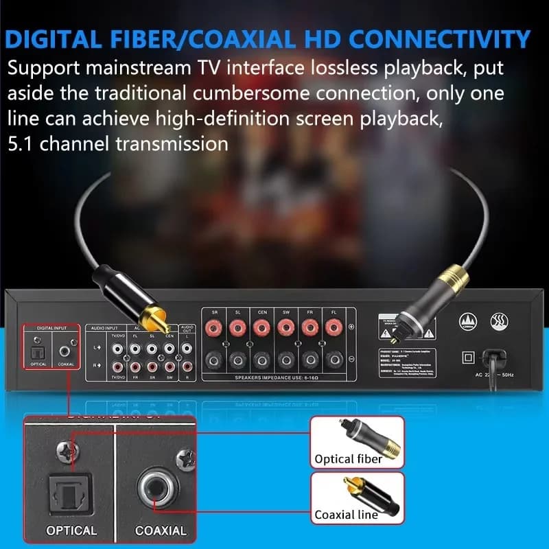 5.1 Channel Home Theater Ceiling Speaker System for Living Room Background Music Embedded Amplifier Speaker Set