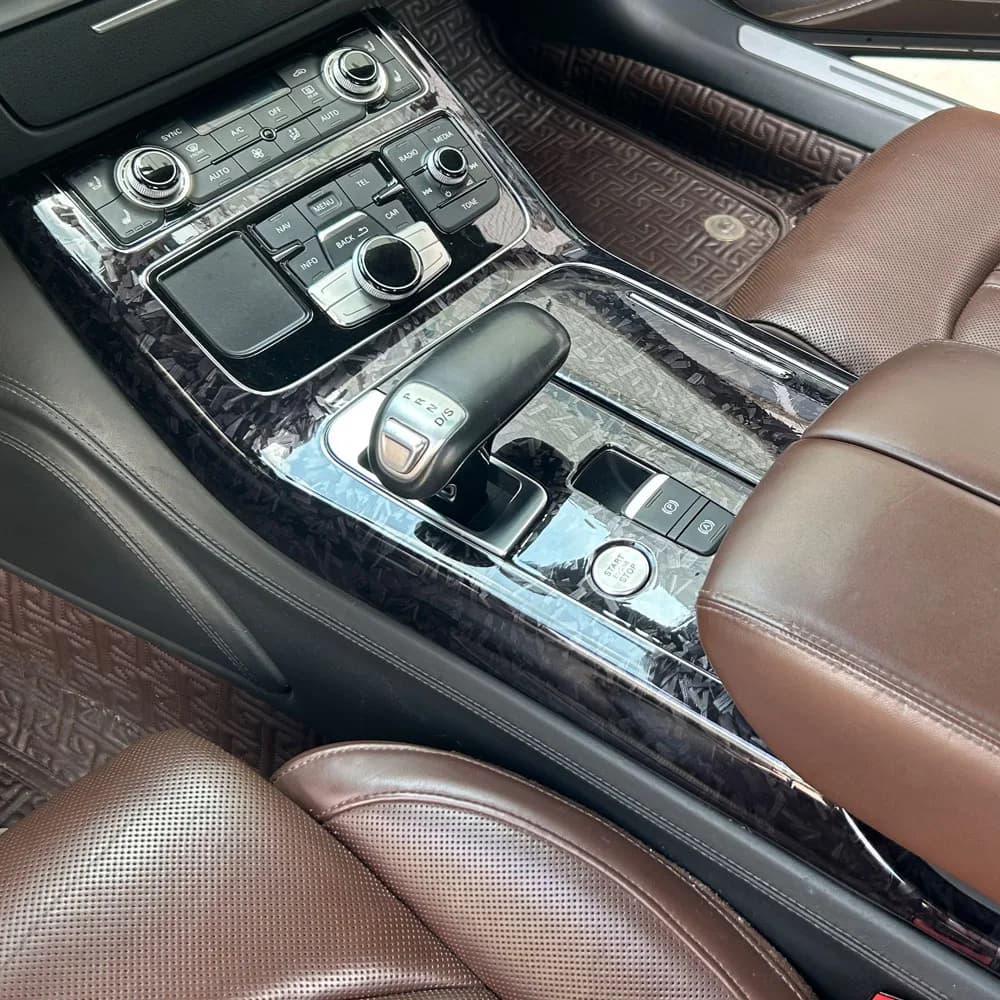 For Audi S8 A8 D4 2011-17  Car-Styling 3D/5D Carbon Fiber Car Interior Center Console Color Molding Sticker Decals Parts