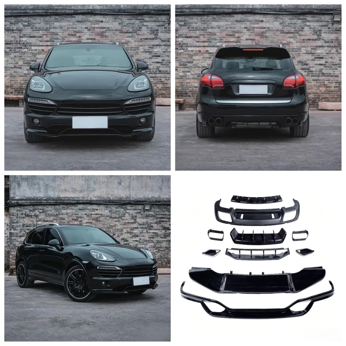 Carbon Fiber Parts for Cayenne 11-14 23 Styles TKT Style Front Lip Rear Diffuser Kits Precise Fit Exterior Modification Parts