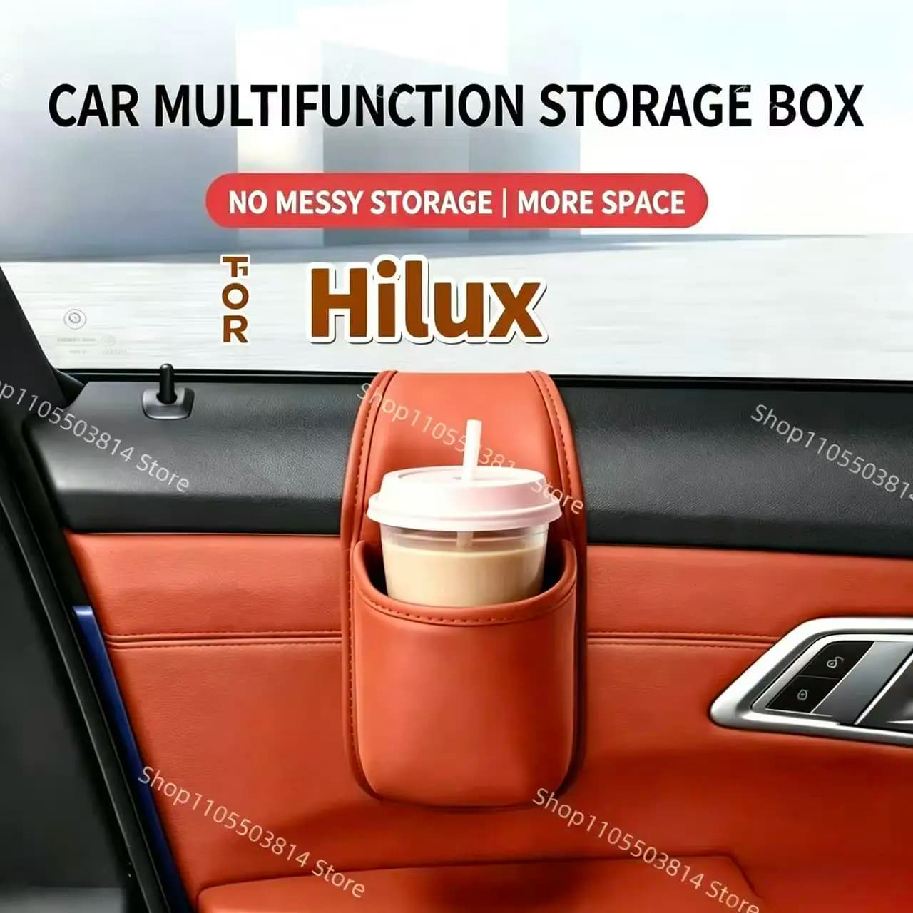For Hilux Door Storage Box Cup Holder Organizer Side Pocket Phone Holder Beverage Rack Multifunction Beverage Holder Accessories