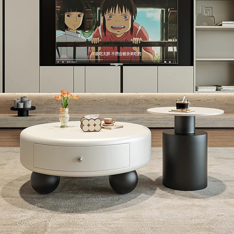 Modern Nordic Coffee Table Space Saving Vintage Elegant Luxury Side Table Glam Simple Sedentary Table Home Furniture