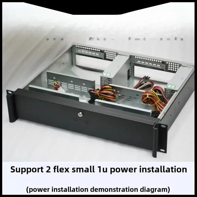 ROF ultra-short 2U360 server chassis 2 nodes 2U Gemini chassis Dual main board ITX industrial control rack type