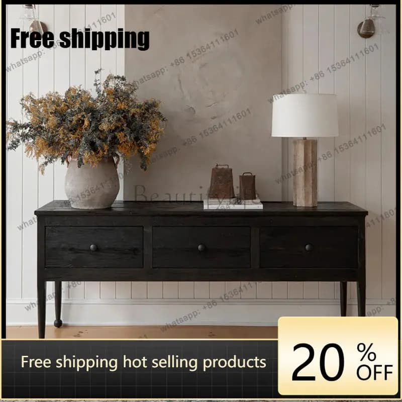 LD American retro locker ash wood old porch cabinet rack