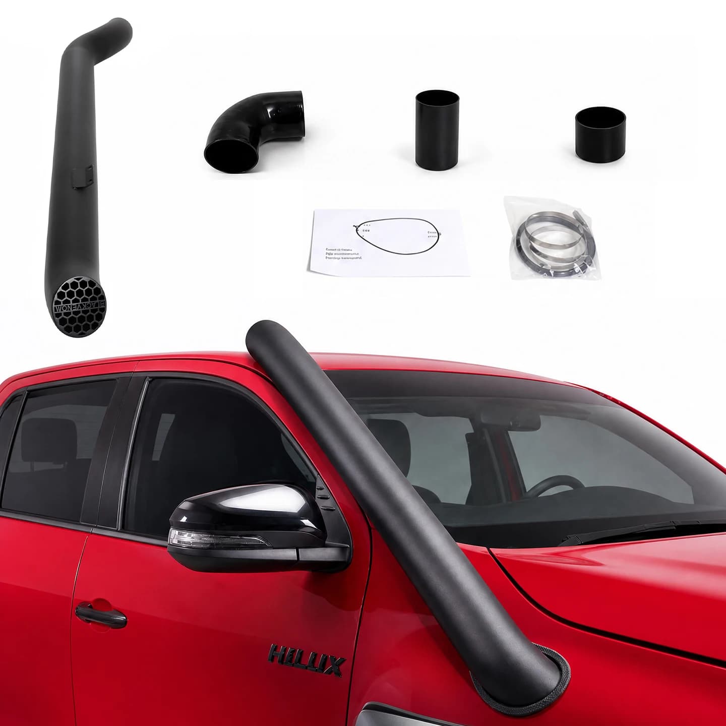 304 Stainless Snorkel 4" Fit for Toyota Hilux GR2023 20 Level Adjustable Intake Heavy Duty 4x4 Accessories