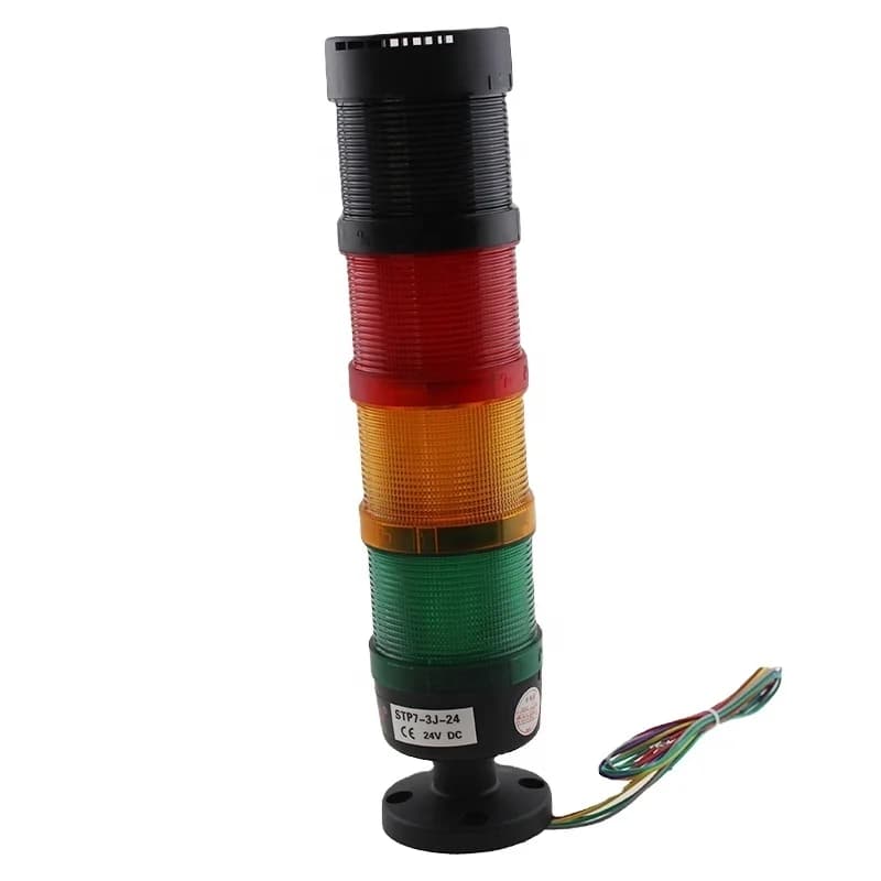 ABS Warning Light with 3 Layers and Buzzer of QS-4 Base DC24V STP7-3J-24