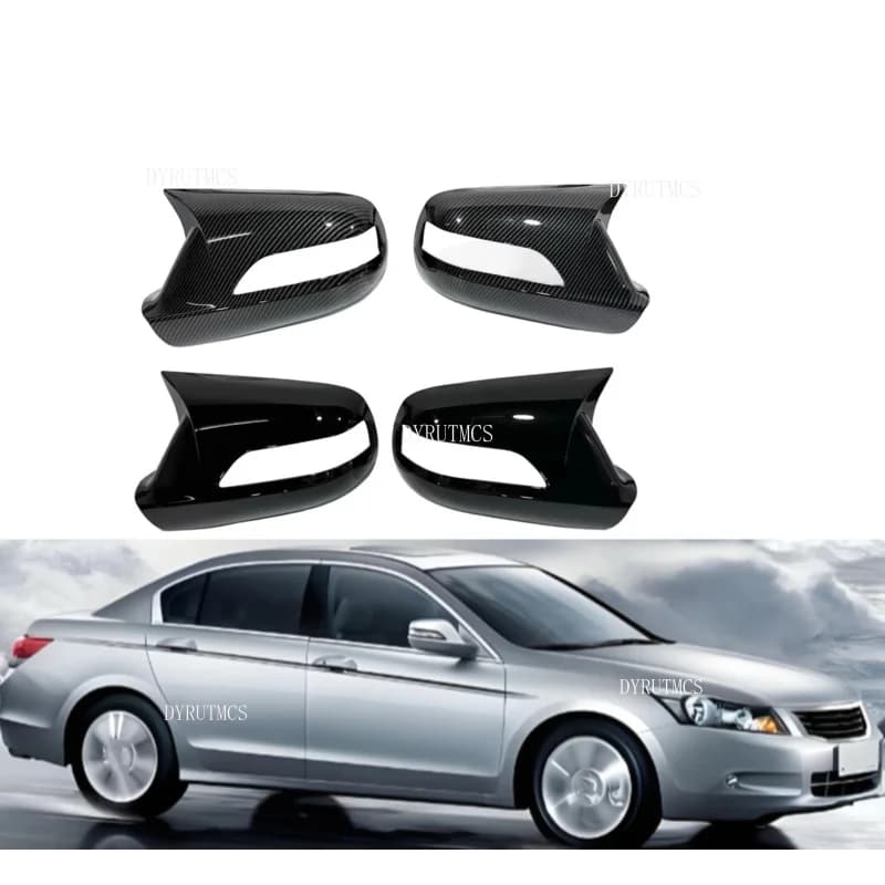Fit For Honda Accord 8th 2008 2009-2013 Car Rearview Side Mirror Cover Wing Cap Sticker Rear View Case Trim Carbon Fiber