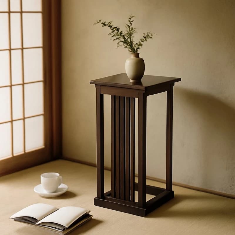 Solid Wood Bamboo Plant Stand Zen-Inspired Natural Greenery Flower Pot Shelf Living Room Decorative Organizer Rack for Home