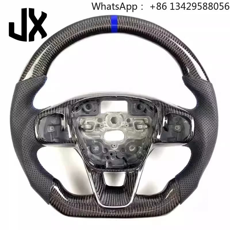 Custom Sports-Style Carbon Fiber Steering Wheel Black Interior Accessories for Dodge Charger Challenger SRT Cars