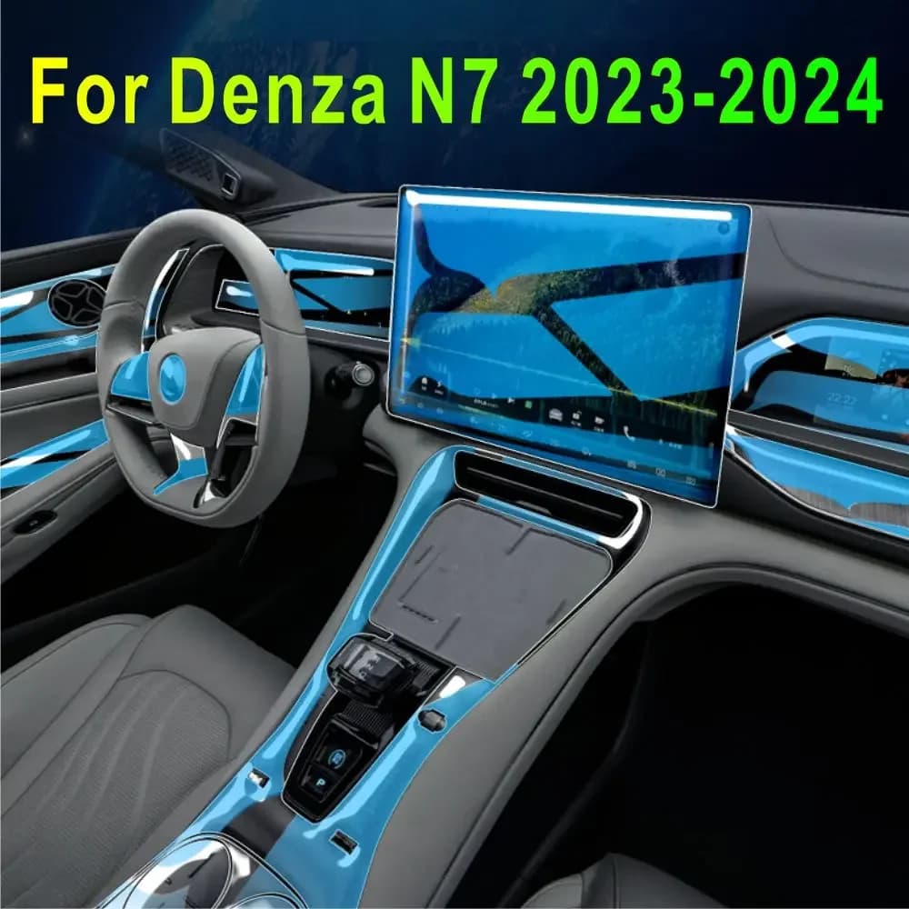 For Denza N7 2023-2024 Accessories Car interior film transparent TPU Gear Panel Center Console Anti-scratch Sticker