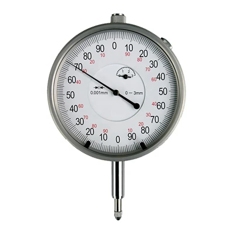 High Accuracy 0-2mm Dial Indicator with 0.001mm Resolution and 76mm Bezel Dial Gauge