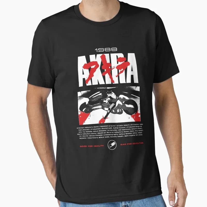 Akira Anime Gift T‑Shir Otomo Katsuhiro Vintage Sci‑Fi Manga Graphic Tee Shotaro Kaneda Neo‑Tokyo Unisex Streetwear Tops