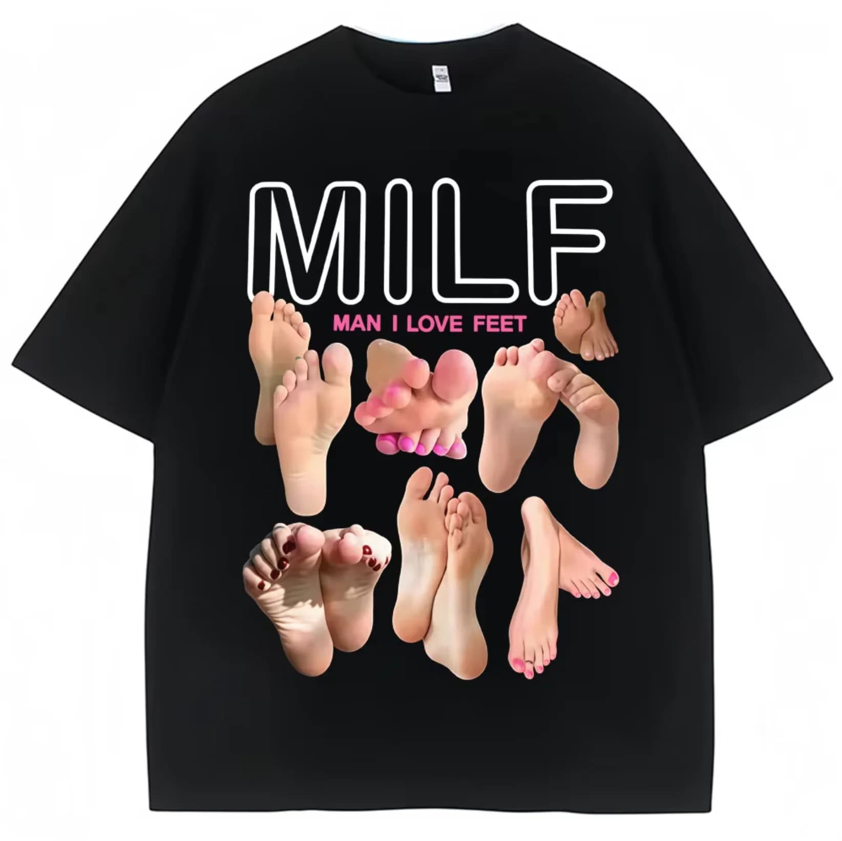 Man I Love Feet Graphic T Shirt Men Women Funny Meme Tee 2026 New Summer Heavyweight Oversized Vintage Unisex Cotton T-shirt