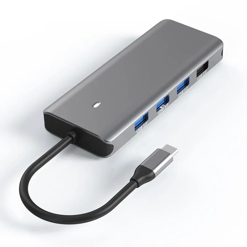 Type-c docking station hdmi gigabit network port usb3.0 splitter, aluminum alloy notebook, converter docking station