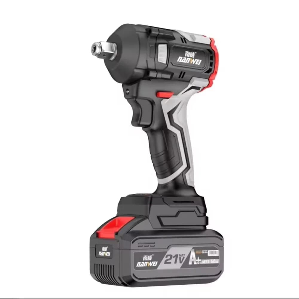 NANWEI 20V Max Cordless Electric Wrench 350NM Brushless Motor 1/2 Inch Li-ion Battery Power Tool for Auto Repair & Home