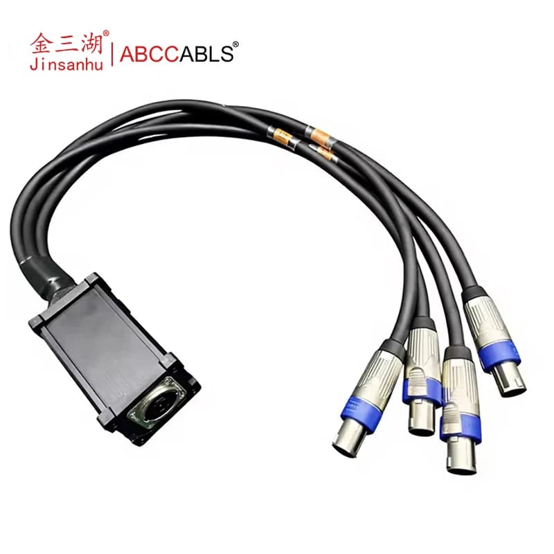 ABCCABLS 1-to-4 NL4 Speaker Splitter Cable, 4-Channel Stage Amplifier To Multiple Speakers Adapter Cord