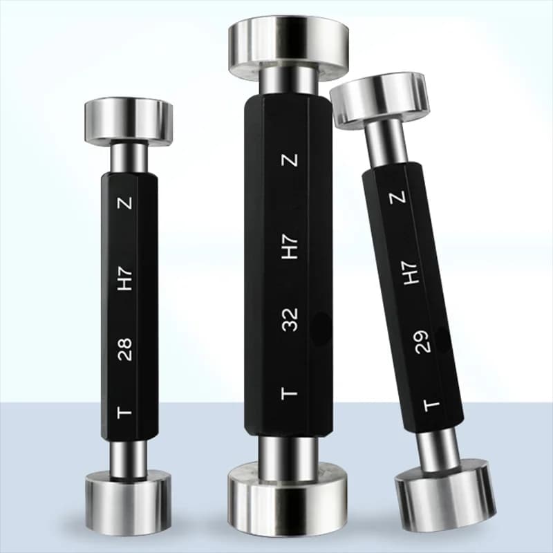 High Precision H7 Go No Go Plug Gauge Double Sided Smooth Male Gage Mold Inspection Measuring Tool