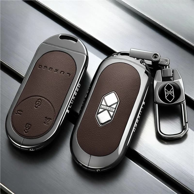 Premium Zinc Alloy Key Cover Case for Luxeed R7/S7 (2025) - Protective Bluetooth Remote Key Shell Keychain