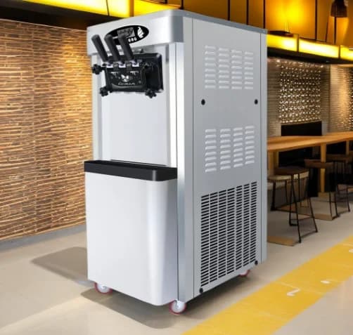 2000W Freestanding Frozen Yogurt Maker Stand Soft Ice Cream Maker With 3 Flavors
