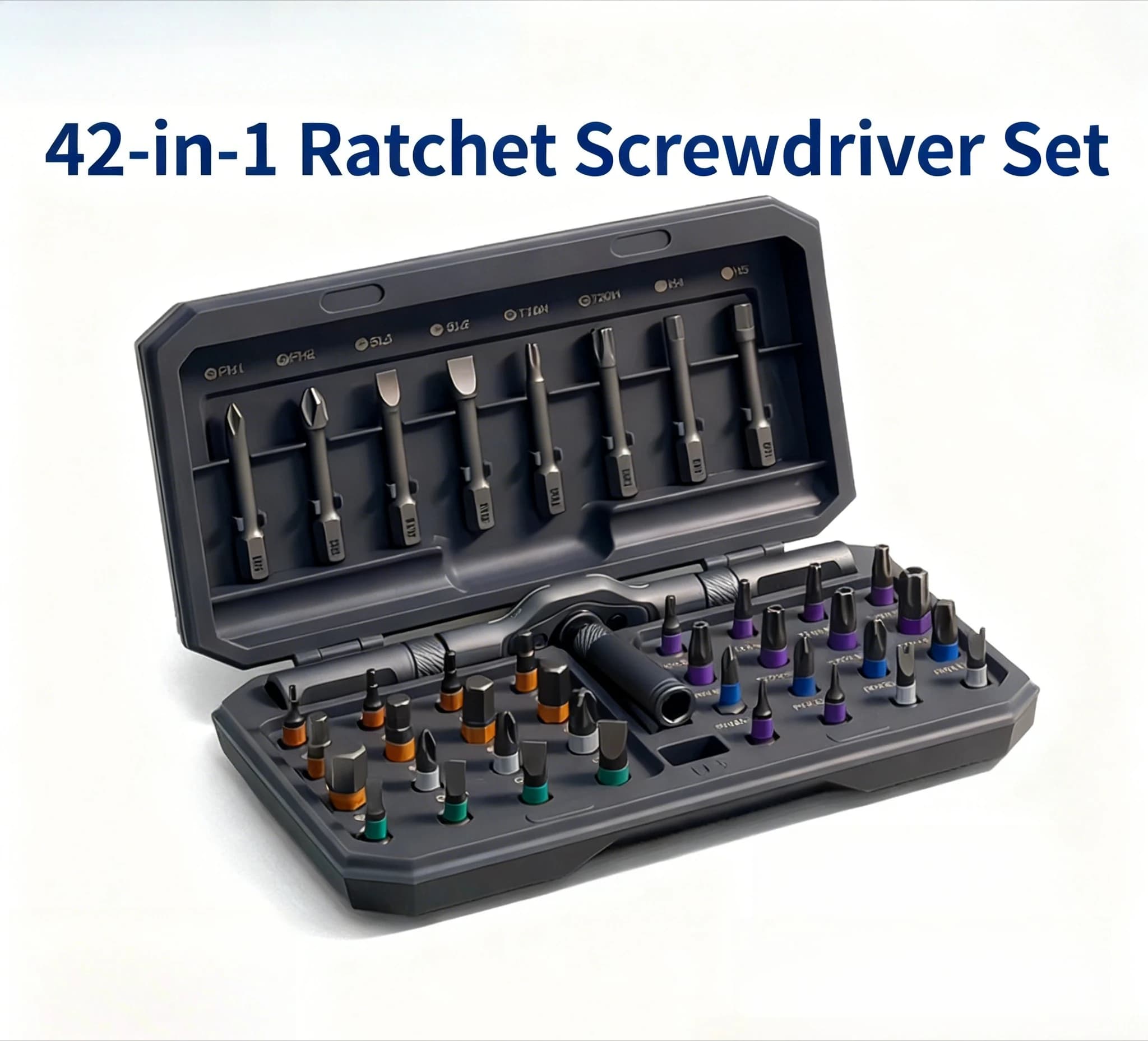 42-In-1 ratchet screwdriver set Disassembly machine Multifunctional S2 steel combination household maintenance tool set