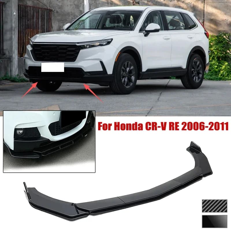 5pcs Front Bumper Shovel For Honda CR-V RE 2006-2011 Spoiler Front Bumper Deflector Anti Scratch Protection Device Accessories
