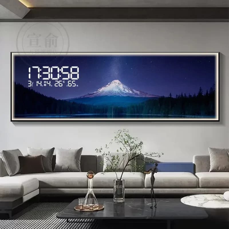 Light Unique Living Room Wall Clock Office Aesthetic House Luxury Wall Clock Modern Bedroom Horloge Murale Home Decoration