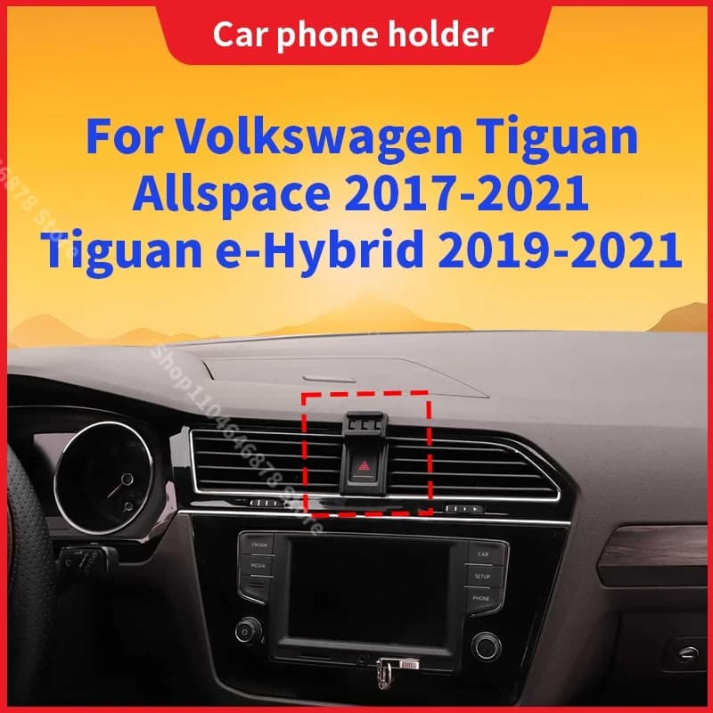 Cell Holder Car For Volkswagen Tiguan Allspace 2017-2021 Tiguan e-Hybrid 2019-2021 Special Fixed Bracket Base Wireless  Charging