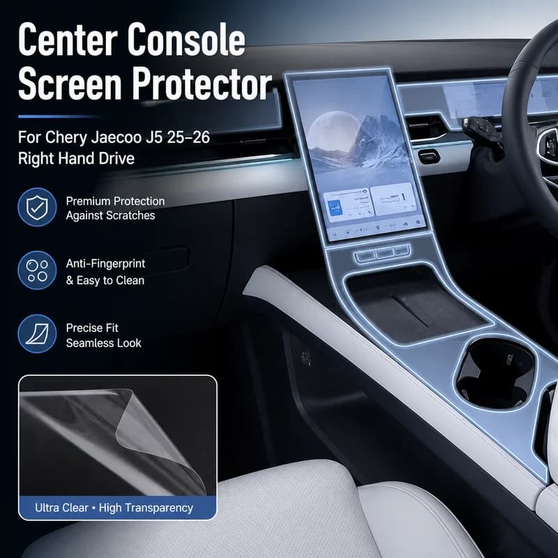 For Chery For Jaecoo J5 25-26 Model Year Right Hand Drive Center Console Screen Protector Interior Protective Film Modification