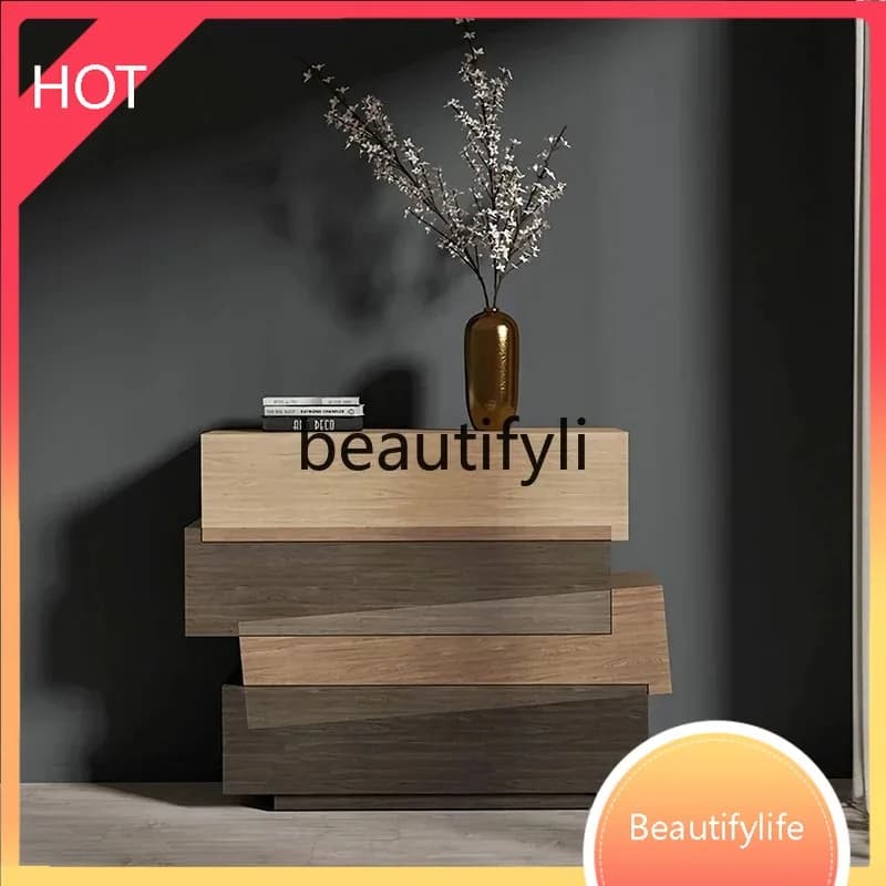 XX80 ash wood, solid wood color matching, art porch cabinet, storage cabinet