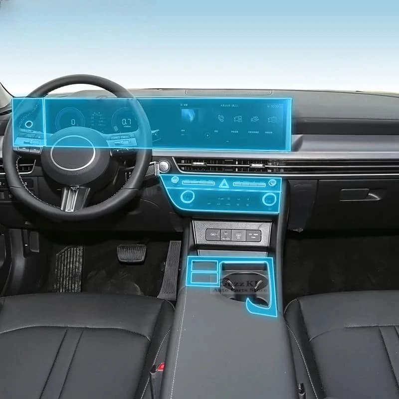 For Hyundai Sonata 2024-2025 TPU Interior protective film Car Interior Anti scratch Center console screen Repair film