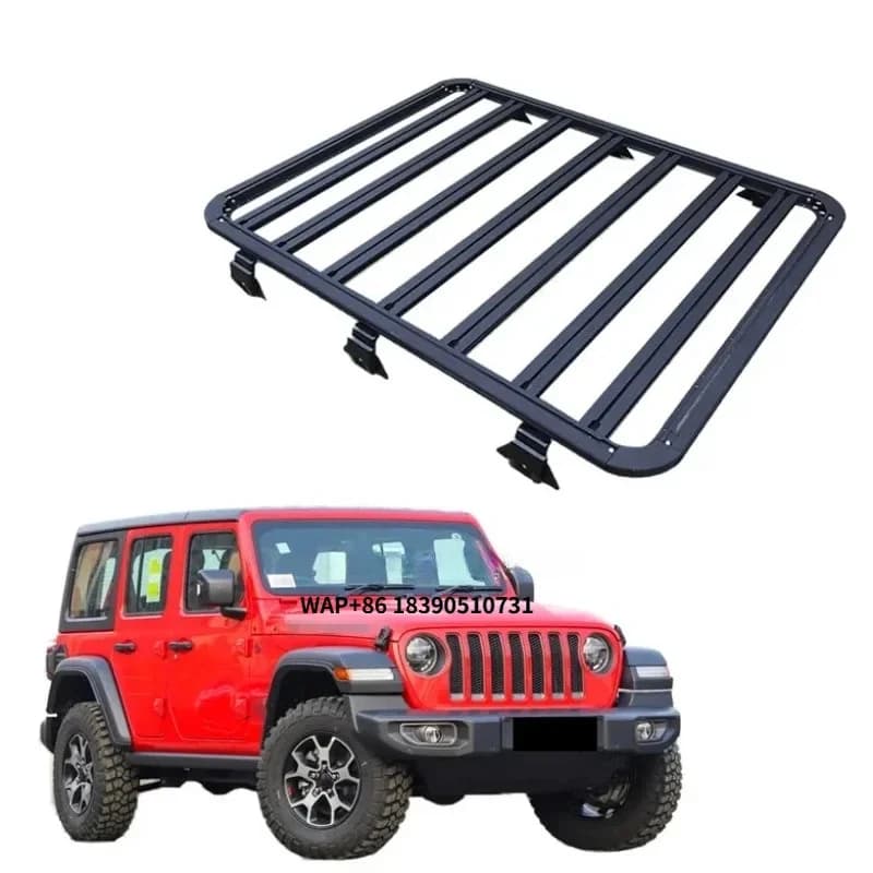 Cross bar Frame Guality Aluminum 4x4 Luggage bar Car Roof Rack Roof Luggage Basket for for Wrangler JL JK 2018-2025