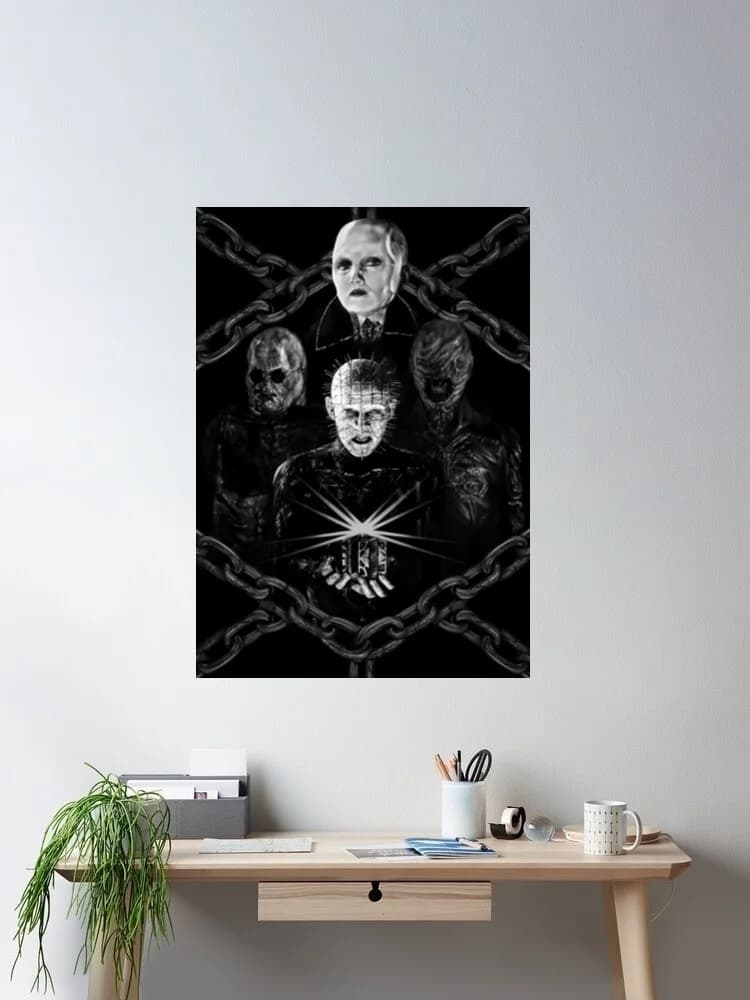 Hellraiser Movie, Art Print Canvas Poster, Living Room Decor, Home Wall Picture