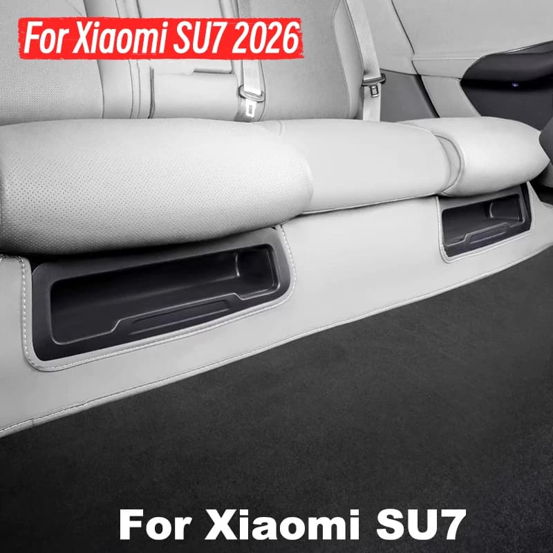 For Xiaomi SU7 2026 Leather Anti-kick Pad under Seat Anti-dirty Stickers Rear Seat Legs Accessories For Xiaomi SU7 2026