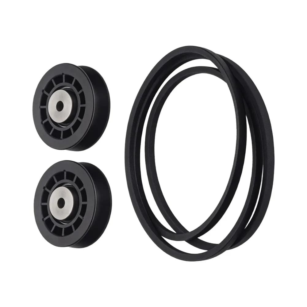 Two Idler Pulleys with One Belt for LC221A HU Series Equipment Matching OEM Part Numbers 587973001 580364609 580364610 580364301