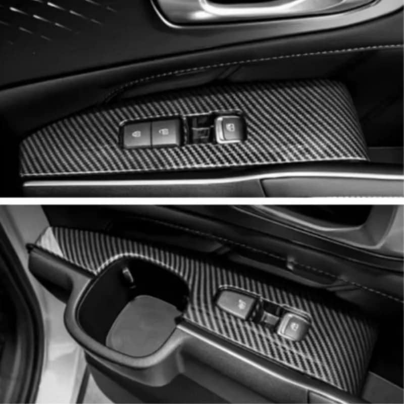 For Kia Sorento MQ4 2020- 2023 LHD ABS carbon fiber Inner Door Handle Cover Door Bowl Frame Trim Sticker car accessories