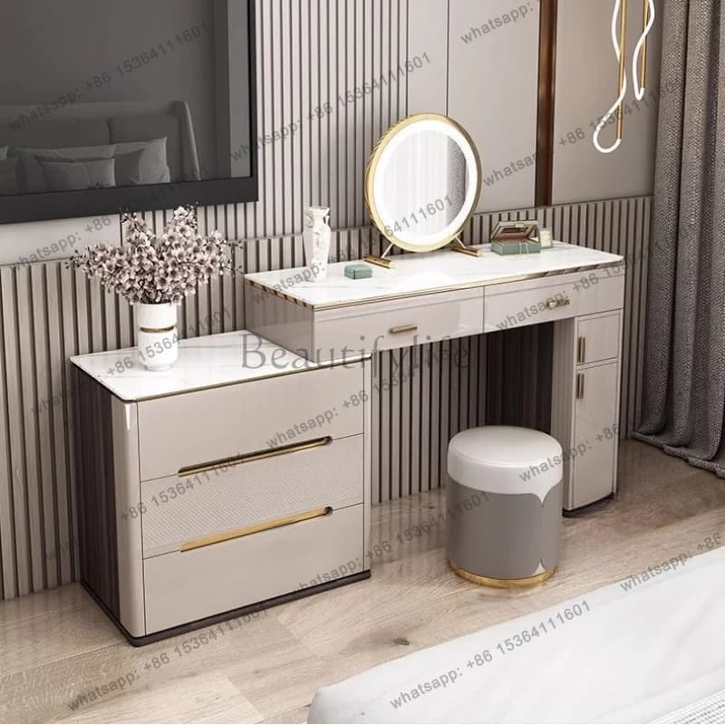 ld European Cosmetics Dressing Table Beauty Girl Women Luxury Mobile Vanity Table Living Room   Suite Furniture