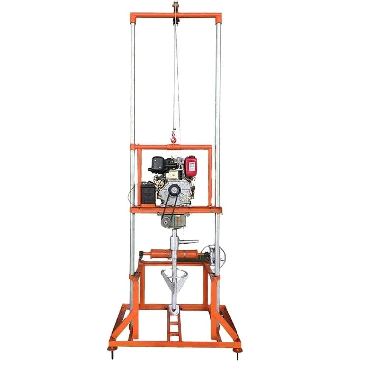 Portable Hydraulic Borehole Water Wll Drilling ig Machine New Type 60m 80m 100m Rotary Drilling ig