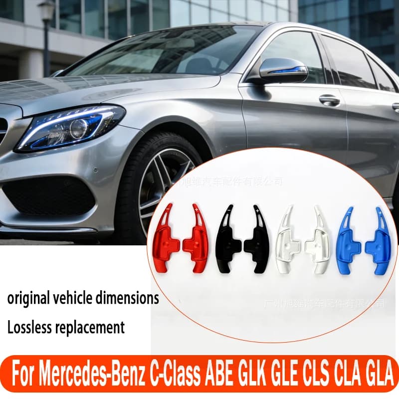 For Mercedes-Benz C-Class ABE GLK GLE CLS CLA GLA Steering Wheel Shift Paddles car stickers