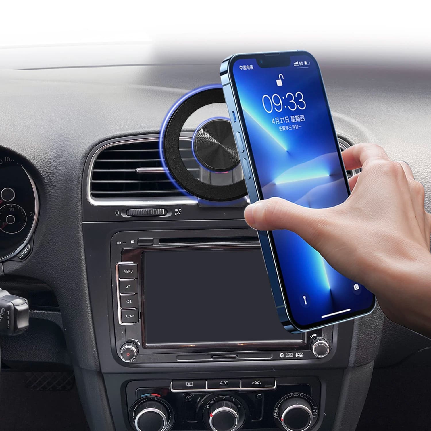 Car Magnetic Phone Holder Mount for VW Volkswagen Golf Mk6 2008-2012 Air Vent Mount GPS Mobile Stand Accessories