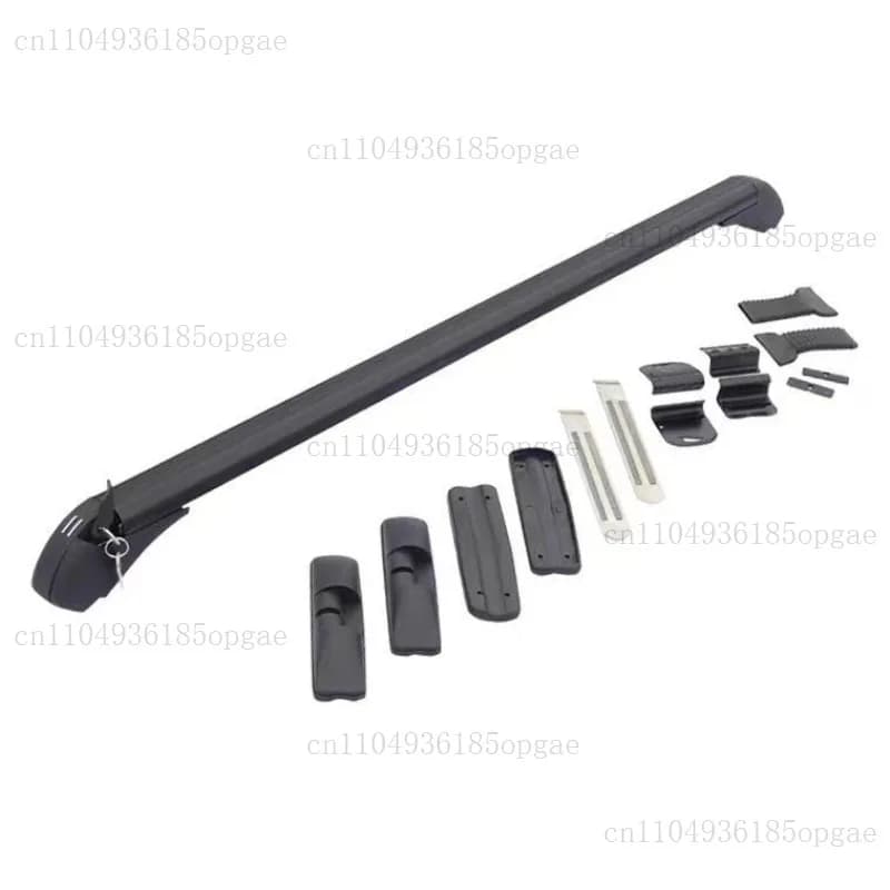 1 Pair Universal Car Roof Mounting Rack Rail Bar Black Aluminum Luggage Carrier with Lock Top Horizontal Bar Top Frame