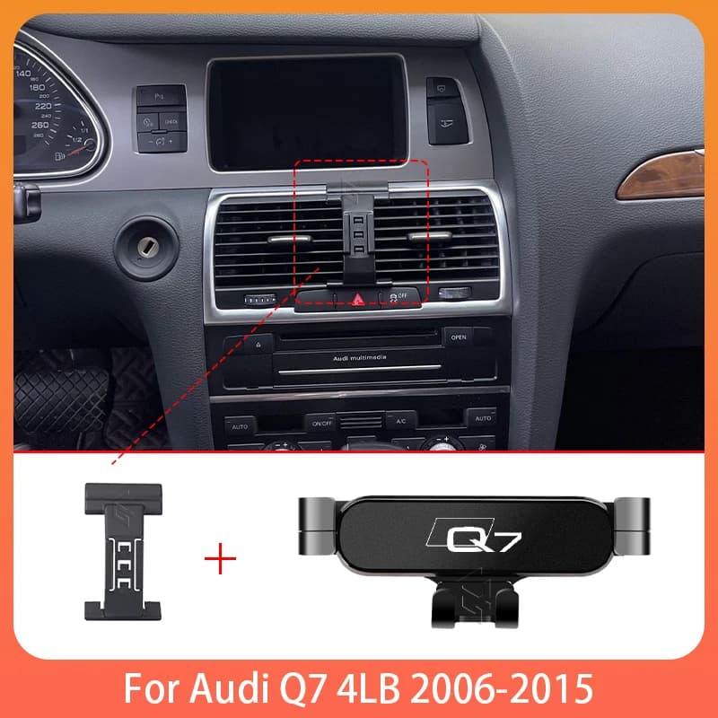 Car Mobile Phone Holder For Audi Q7 4L 2006-2015 Adjustable Special Mobile Phone Holder GPS Base Mount Stand Accessories