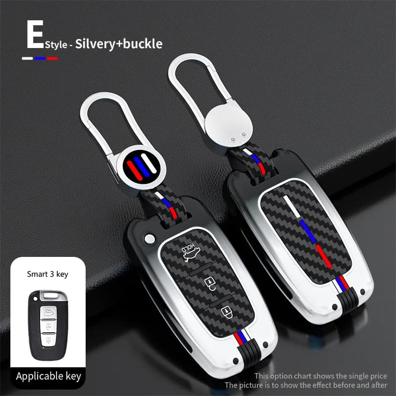 Zinc Alloy 3/4 Buttons Car Key Fob Shell Cover For Hyundai Genesis Coupe Sonata ix35 For KIA Forte Sportage K2 K5 Smart key Case