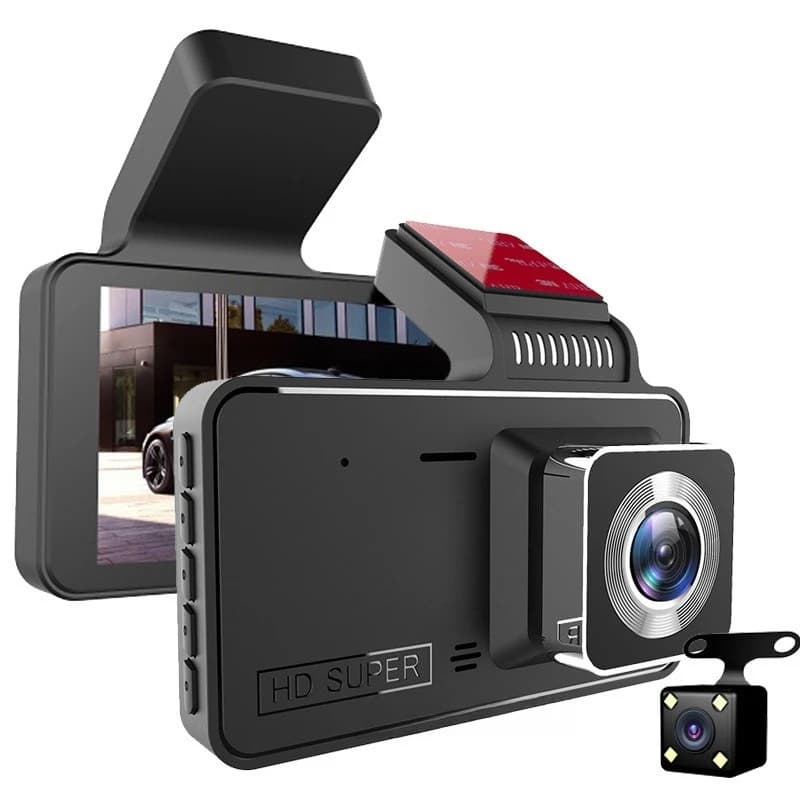4 Inch Car DVR Dual Lens Dash Cam HD Front Rear Dual Recording Reversing Image Vehicle Driving Recorder