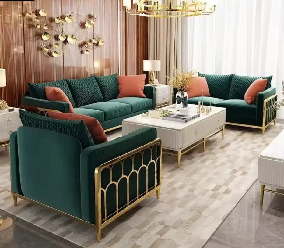 #*s for High Quality Fabric Sofa Set 3+2+1 Seater Modern Convertible Sectional Sofa Home Furniture Apartment Use