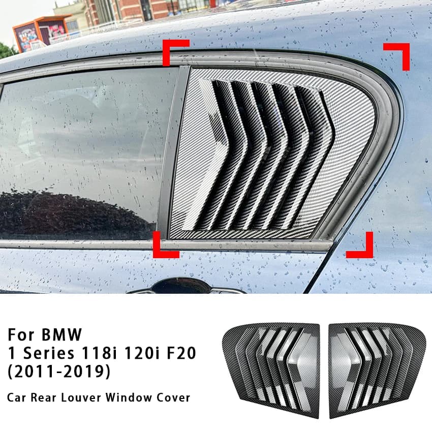 For BMW 118i 120i F20 2011-2019 Rear Window Triangle Louver Air Spoiler Car Side Window Louver Cover Body Kit Accessories